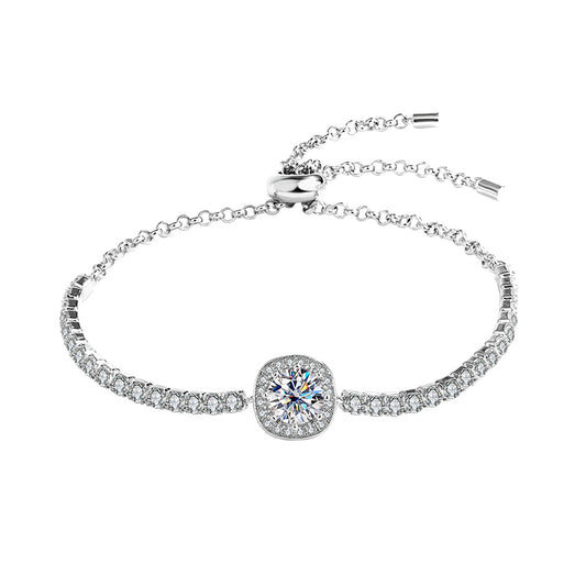 Silver Eirian Moissanite Diamond Bracelet