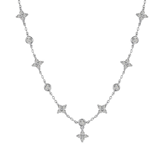 925 Veil of Stars Necklace and Bracelet Jewelry Set