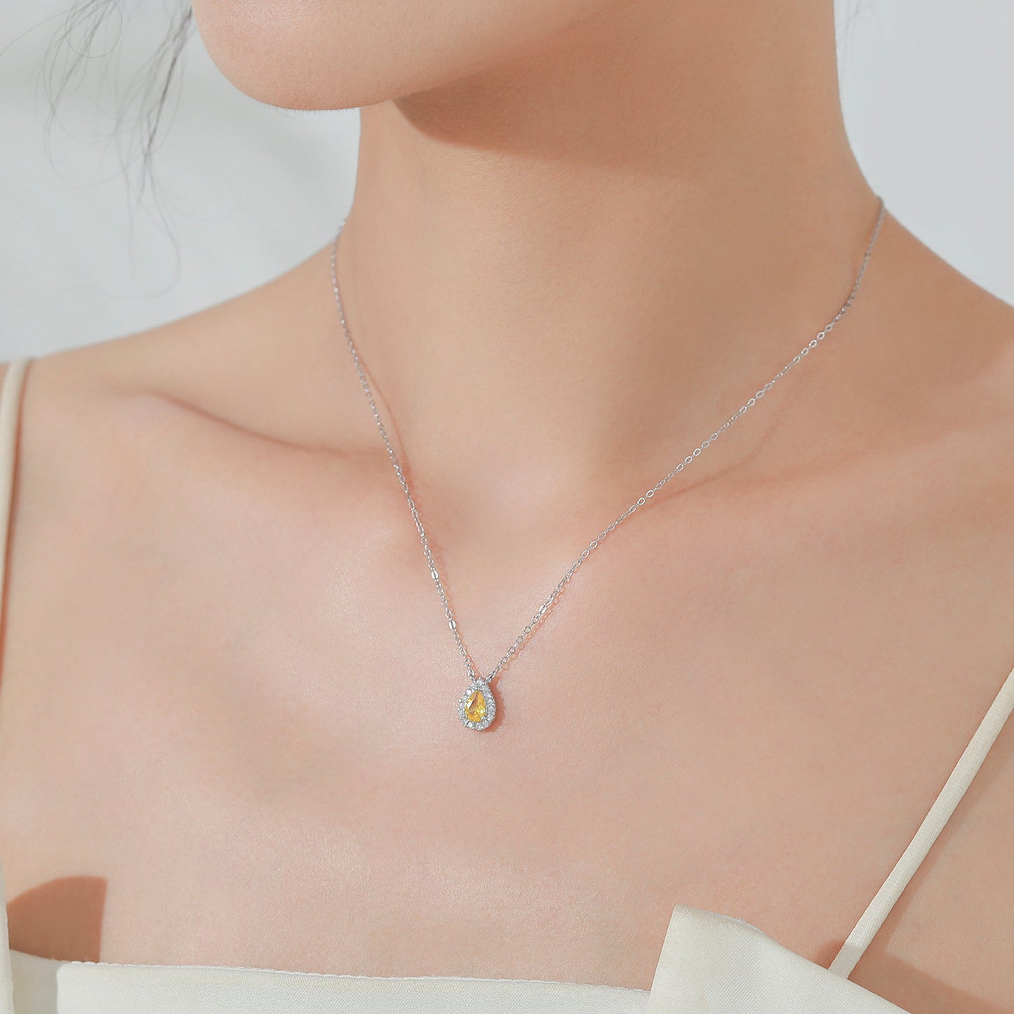 925 Star Stone Necklace, Earrings and Ring Jewelry Set