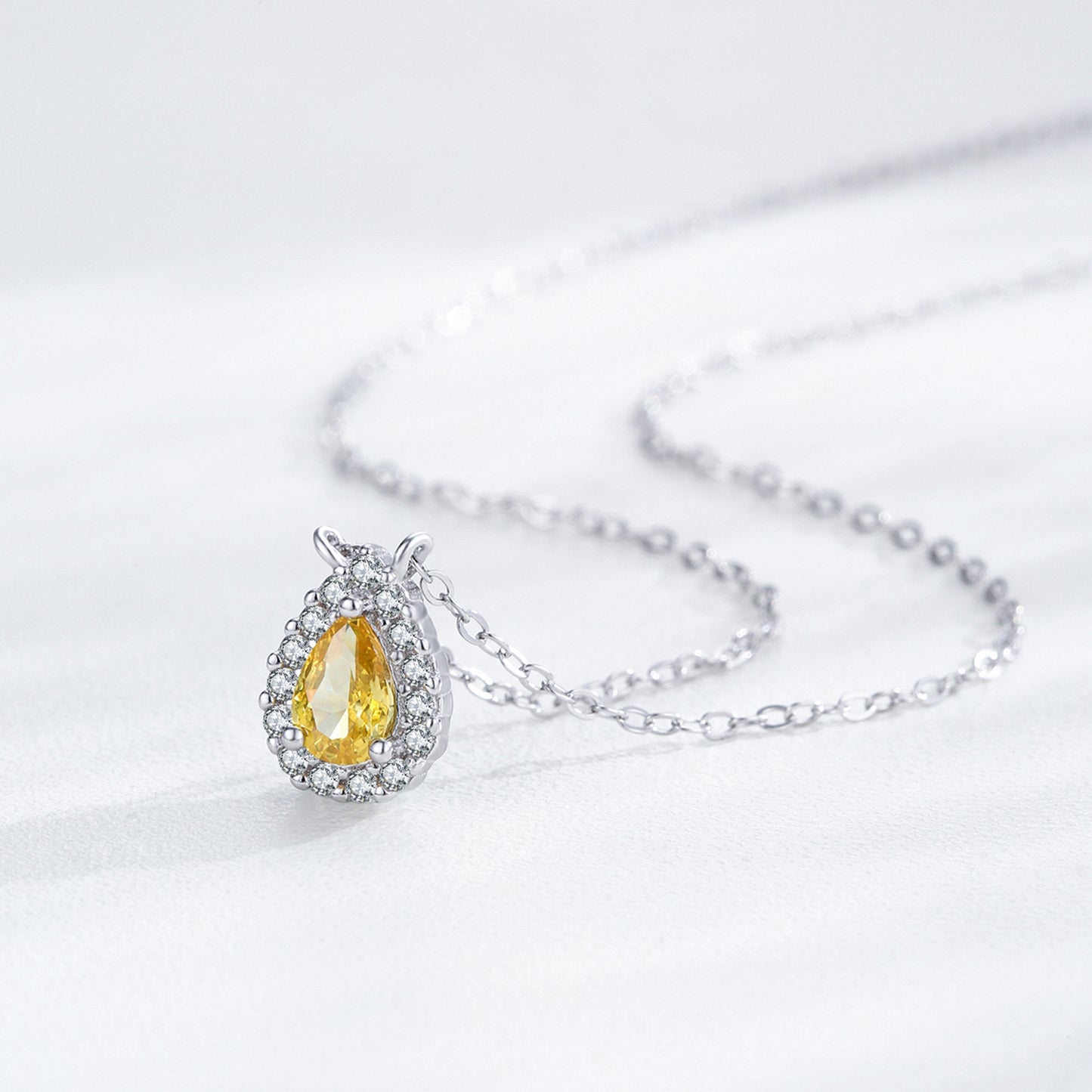925 Star Stone Necklace, Earrings and Ring Jewelry Set