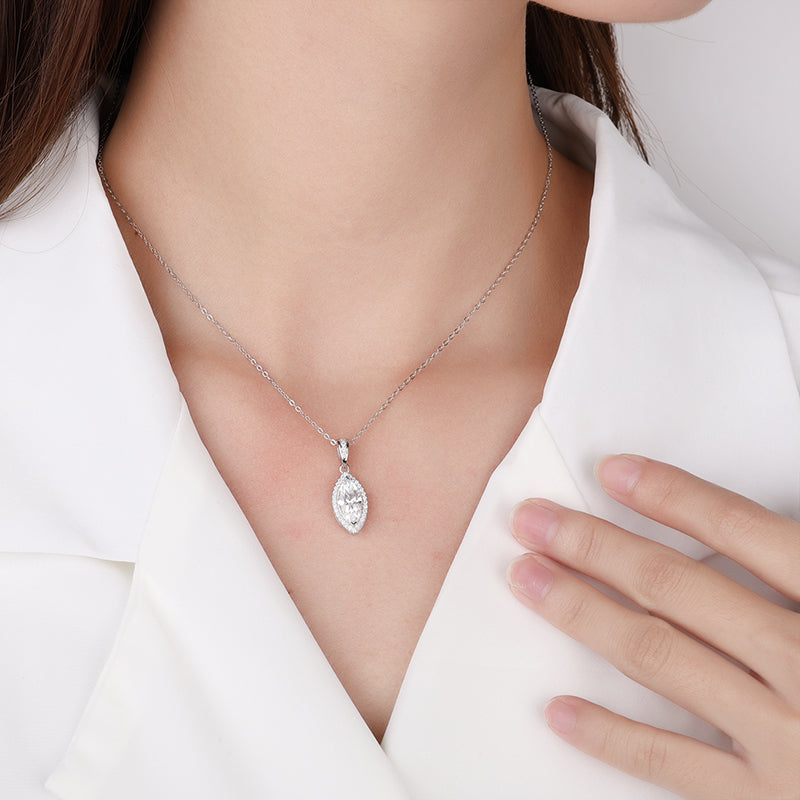 925 Lumexa Silver Moissanite Diamond Necklace