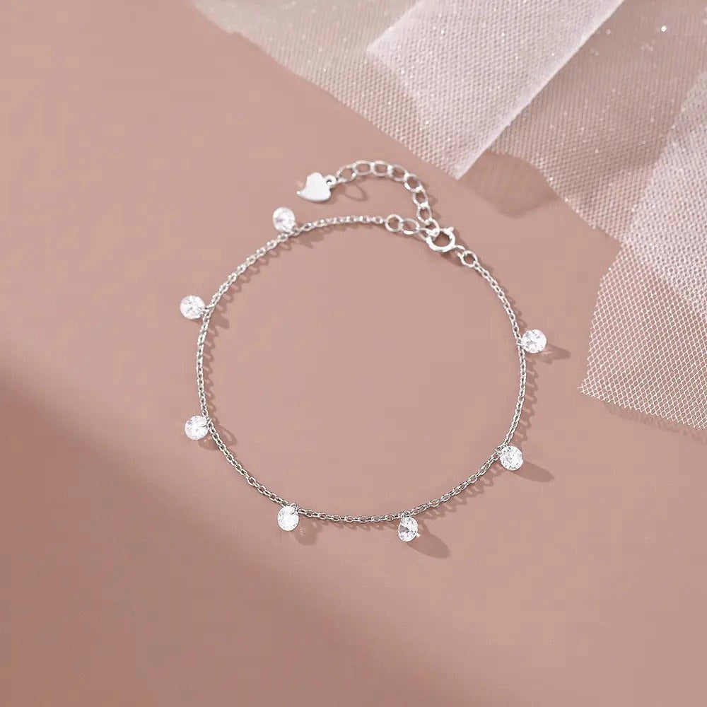Silver Rain Drop Bracelet