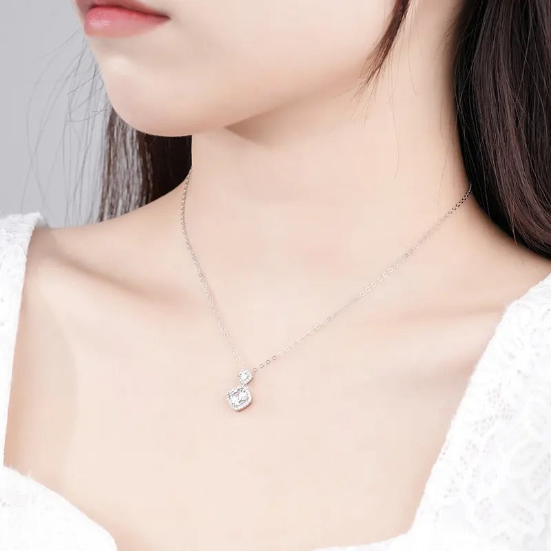 925 Almach Silver Moissanite Diamond Necklace