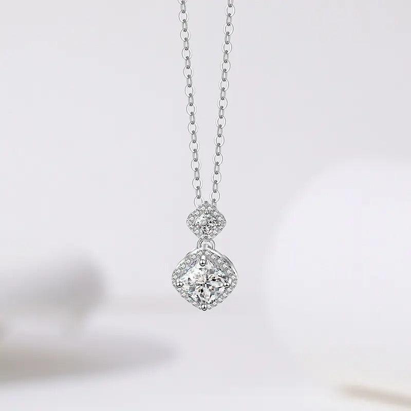 925 Almach Silver Moissanite Diamond Necklace