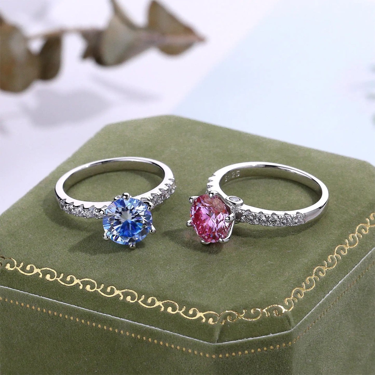 925 Silver Dione Moissanite Diamond Ring