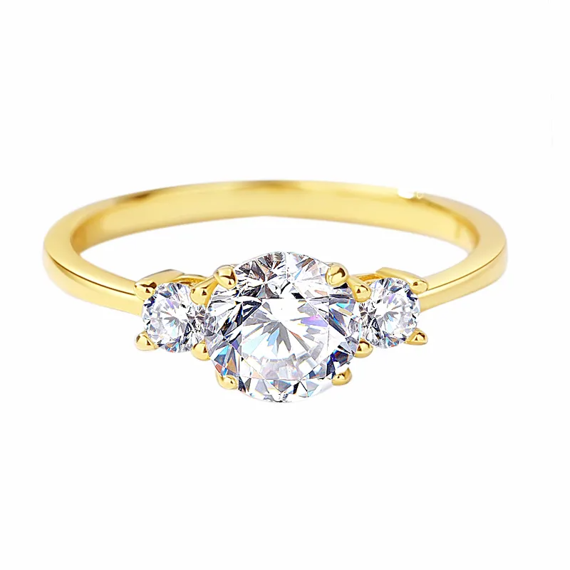 925 Silver Luna Moissanite Diamond Ring