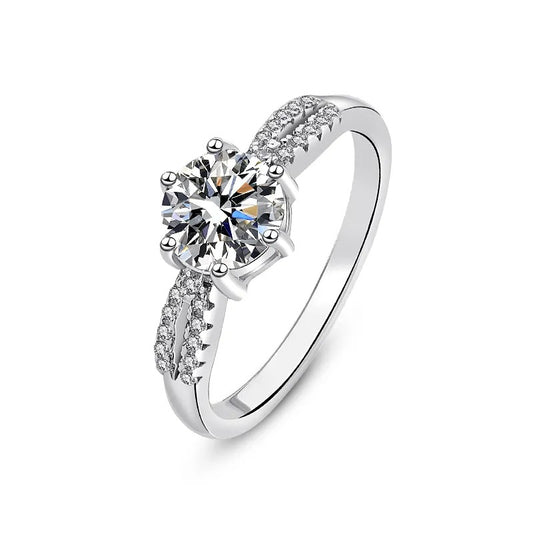 925 Silver Mira Moissanite Diamond Ring