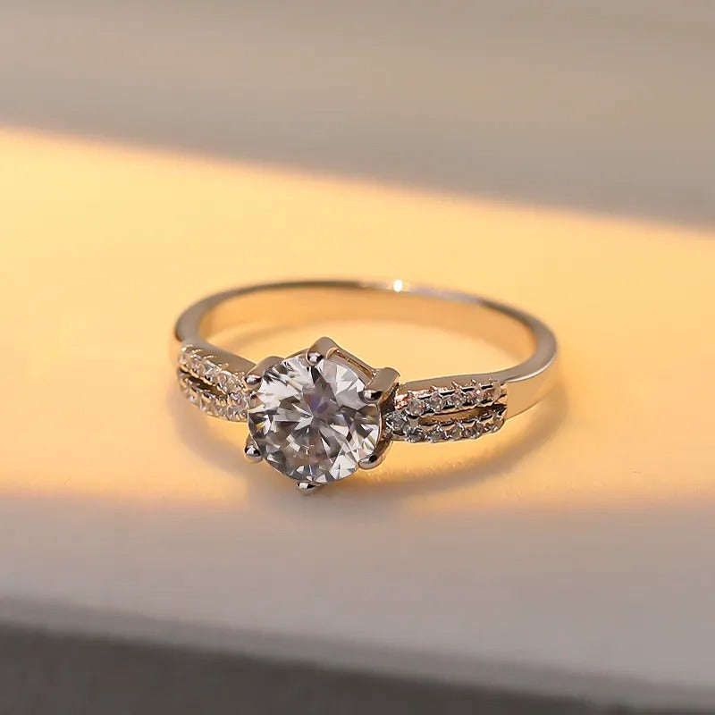 925 Silver Mira Moissanite Diamond Ring