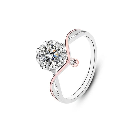 925 Silver Procyon Moissanite Diamond  Ring
