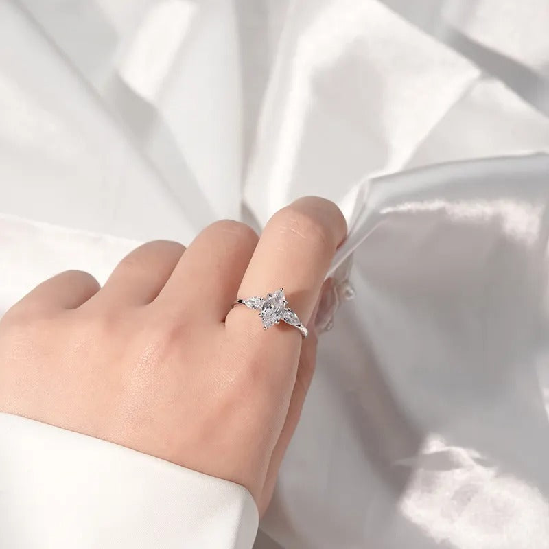 925 Silver Rigel Moissanite Diamond Ring