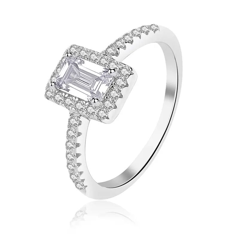 925 Silver Prismara Moissanite Diamond Ring
