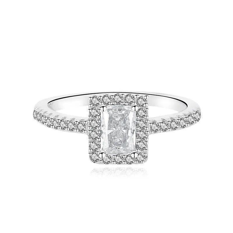 925 Silver Prismara Moissanite Diamond Ring