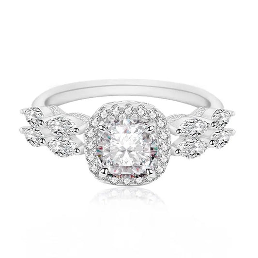 925 Silver Sirius Moissanite Diamond Ring