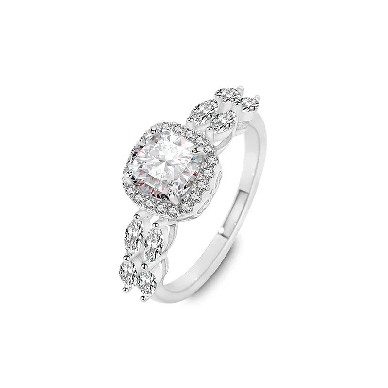 925 Silver Sirius Moissanite Diamond Ring