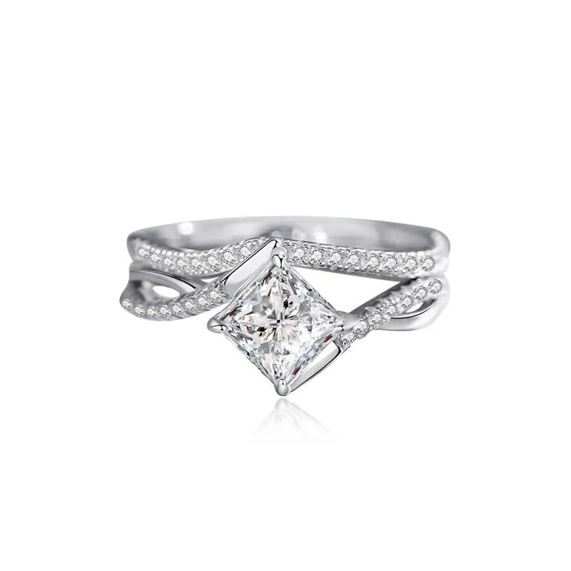 925 Silver Luzvum Moissanite Diamond Ring