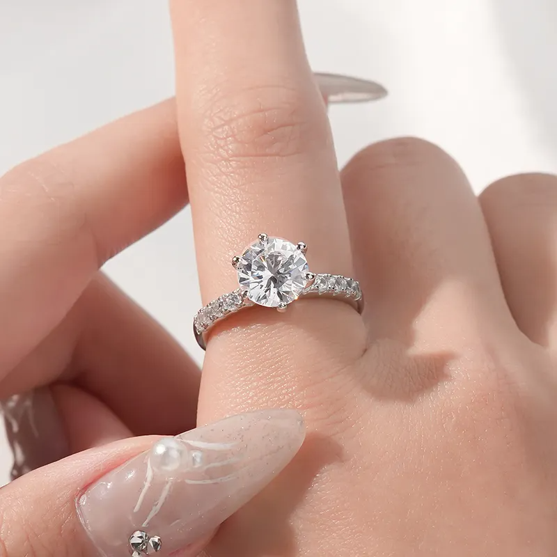 925 Silver Dione Moissanite Diamond Ring