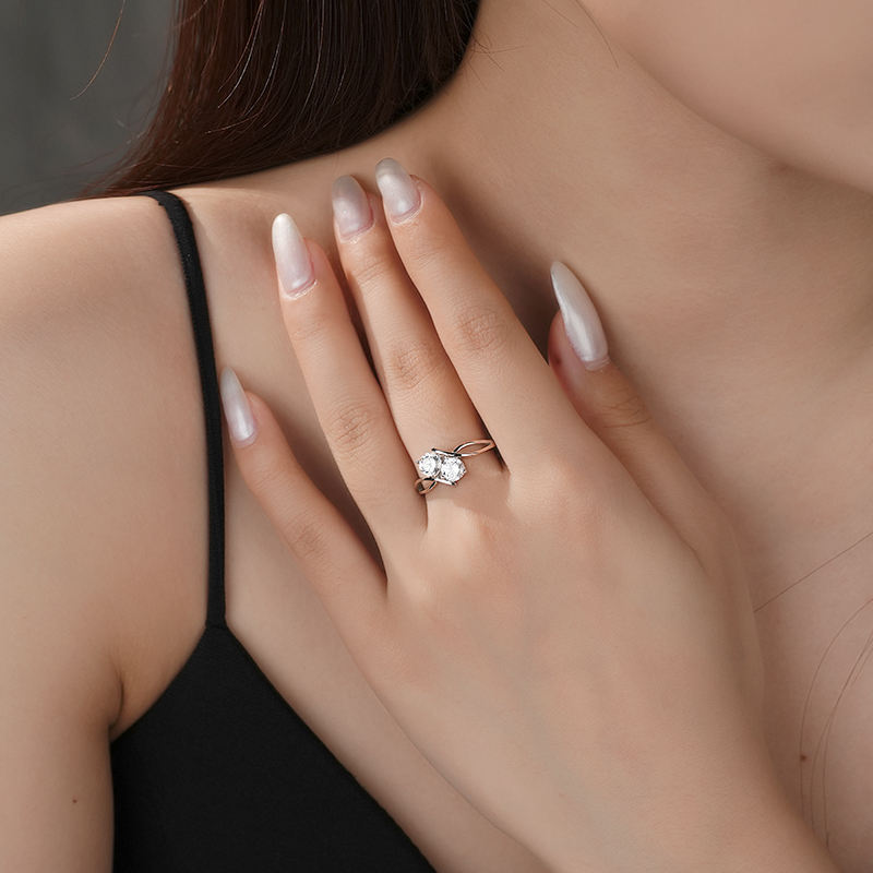 925 Silver Umbriel Moissanite Diamond Ring