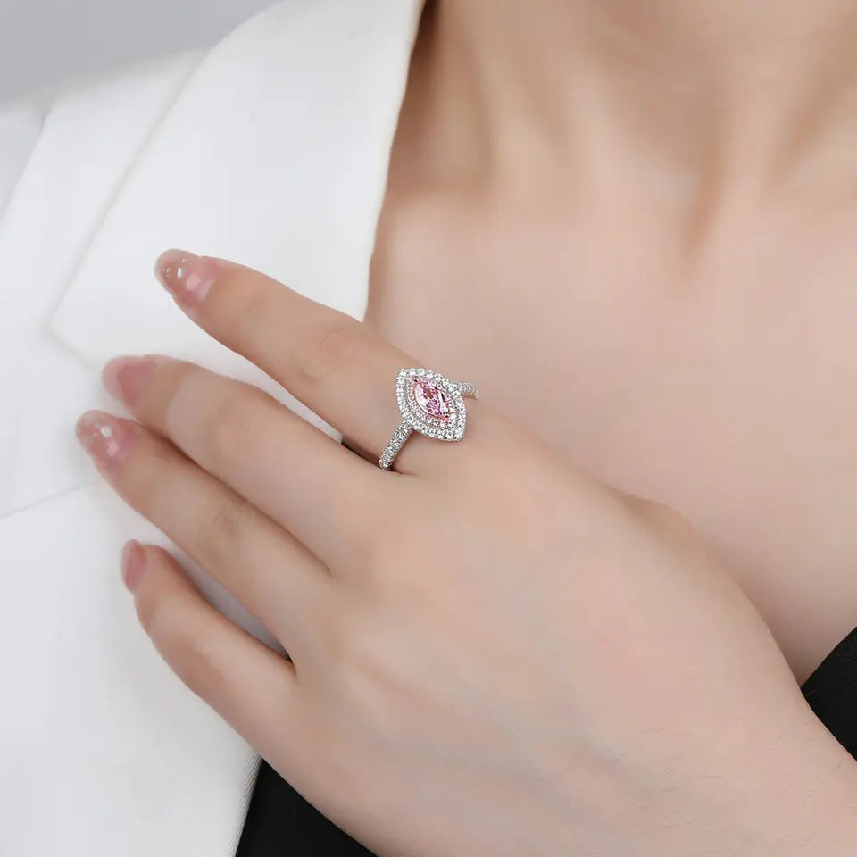 925 Silver Fuchsia Ring