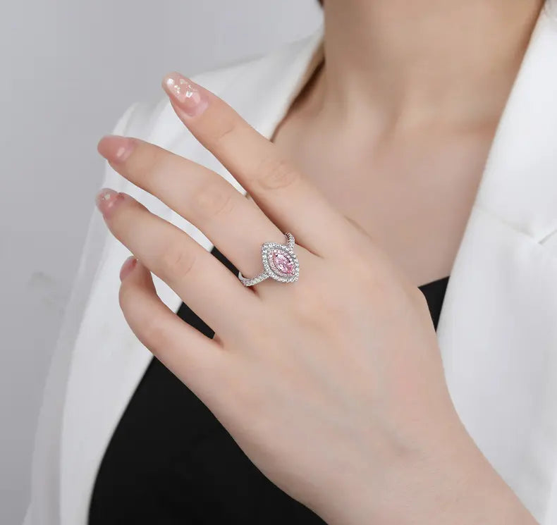 925 Silver Fuchsia Ring