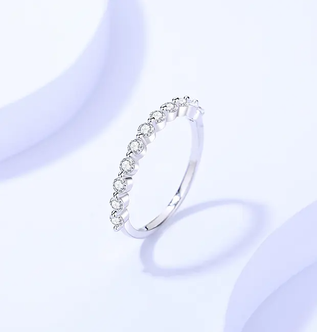 925 Silver Elara Moissanite Diamond Ring