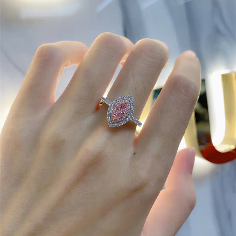 925 Silver Fuchsia Ring