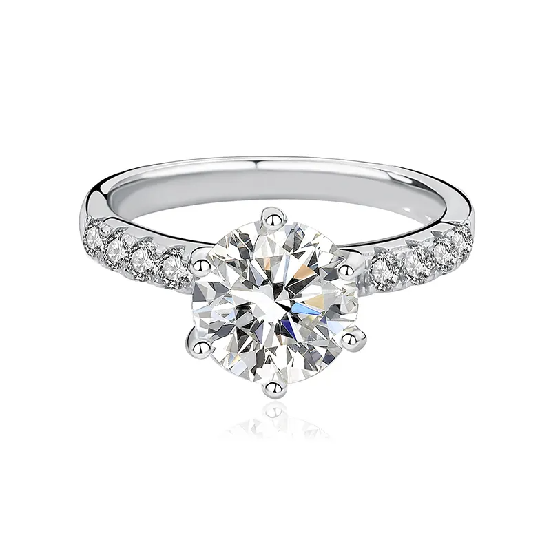 925 Silver Dione Moissanite Diamond Ring