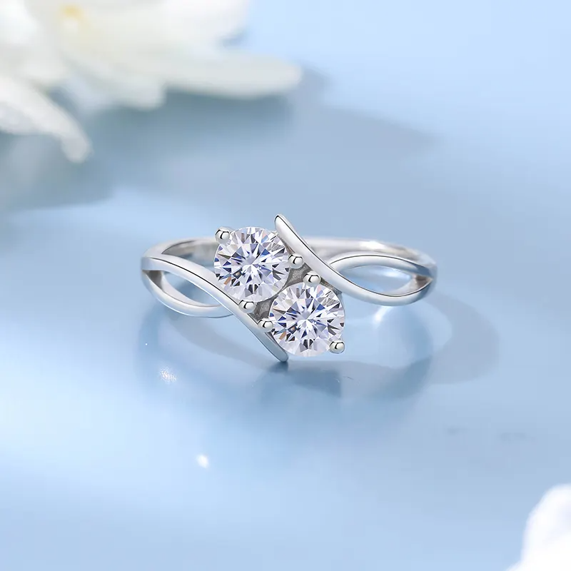 925 Silver Umbriel Moissanite Diamond Ring