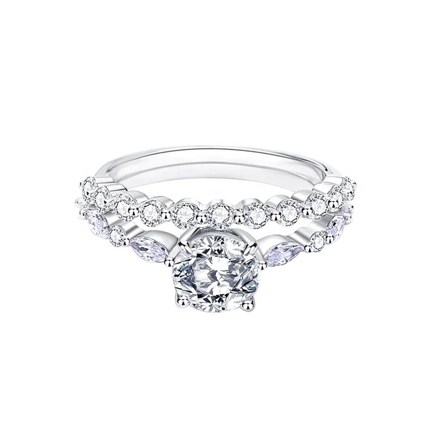 925 Silver Elara Moissanite Diamond Ring