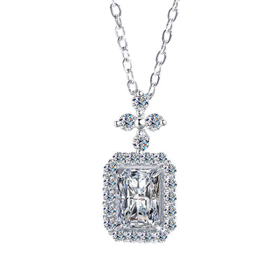 925 Orlien Silver Moissanite Diamond Necklace