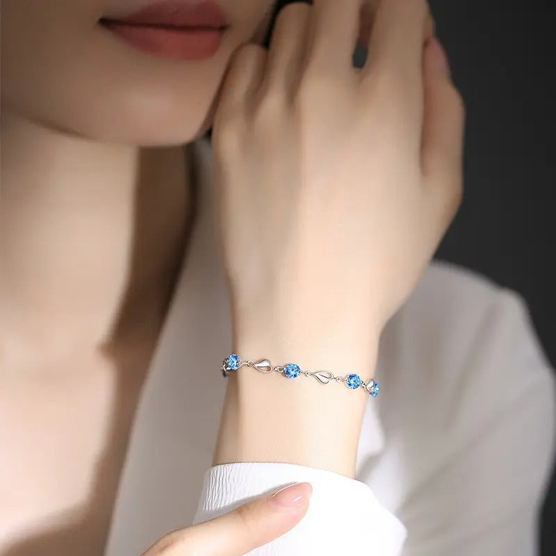 Silver Cerulean Bracelet
