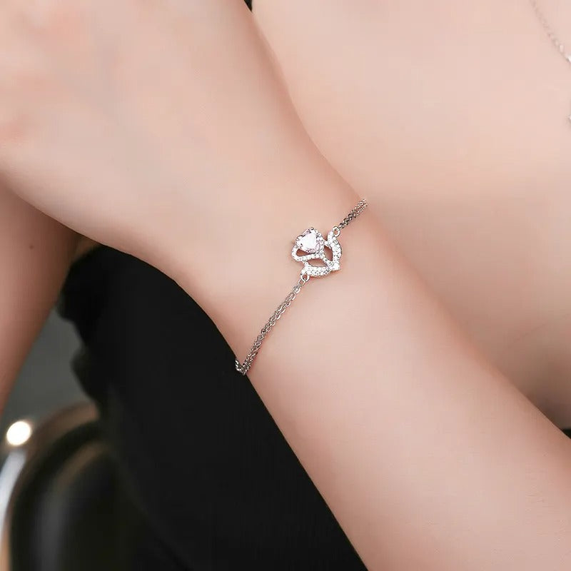 Silver Fairy Rose Bracelet