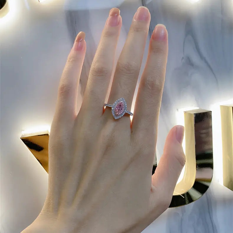 925 Silver Fuchsia Ring