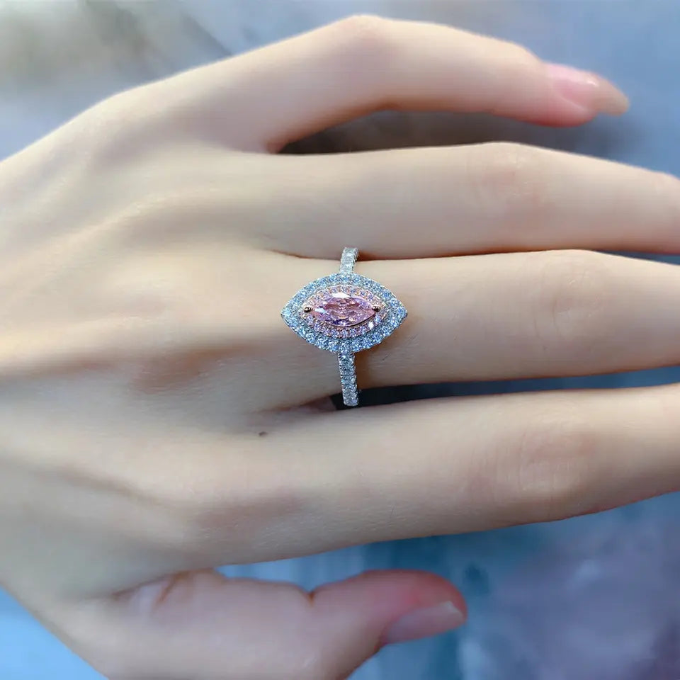 925 Silver Fuchsia Ring