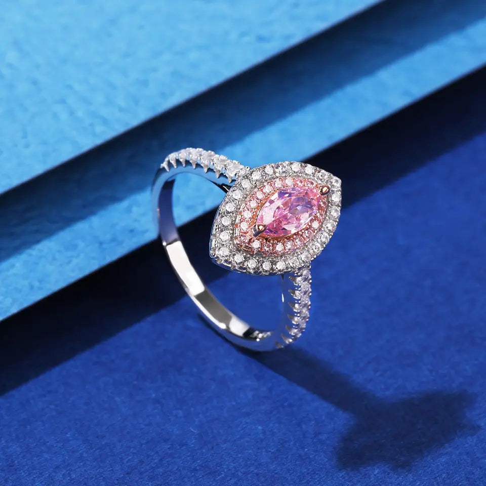 925 Silver Fuchsia Ring