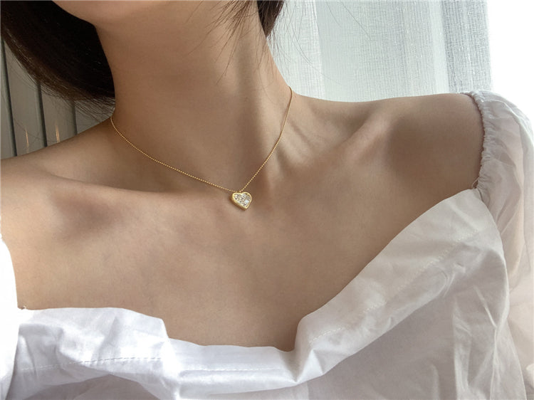 Sterling Silver Knight Heart Choker Necklace