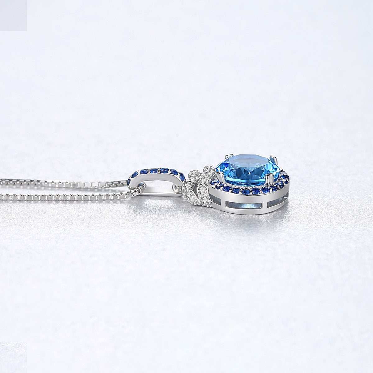 Sterling Silver Necklace Ice Frost