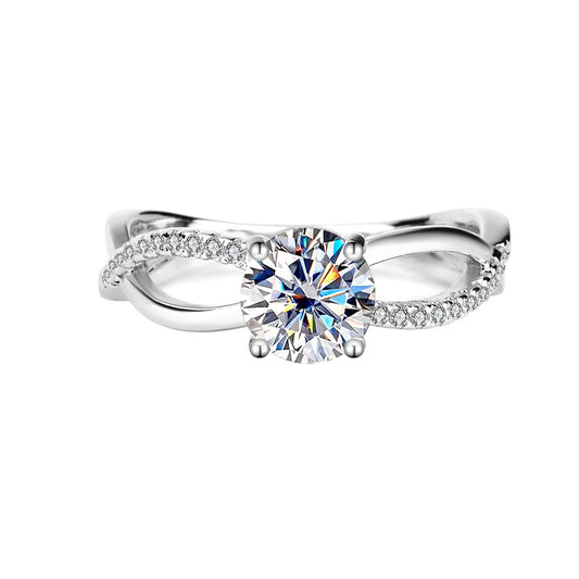 925 Silver Eloura Moissanite Diamond Ring