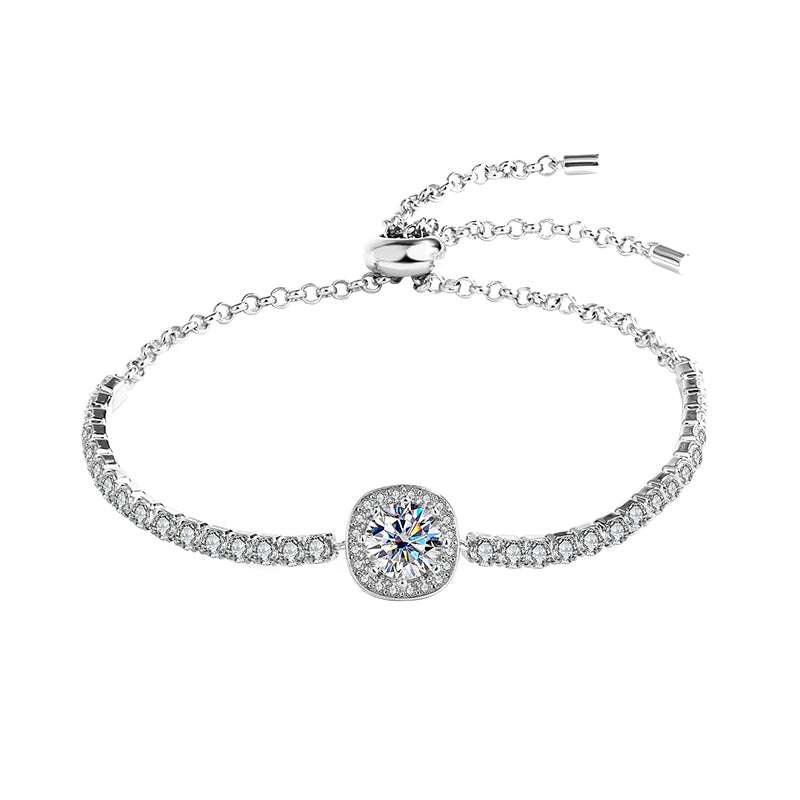 Silver Eirian Moissanite Diamond Bracelet