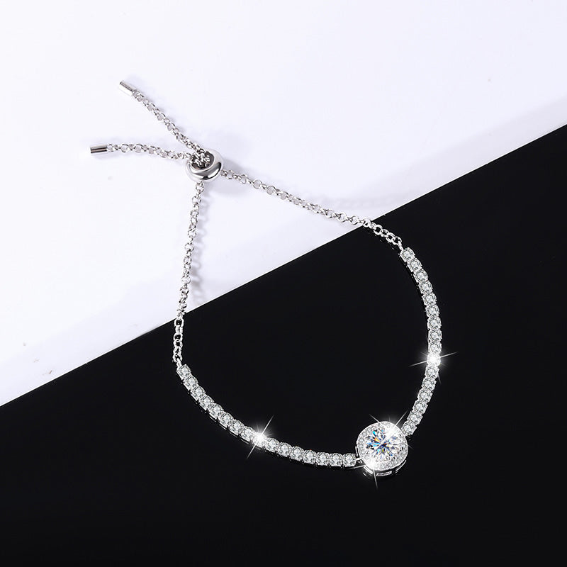 Silver Eirian Moissanite Diamond Bracelet