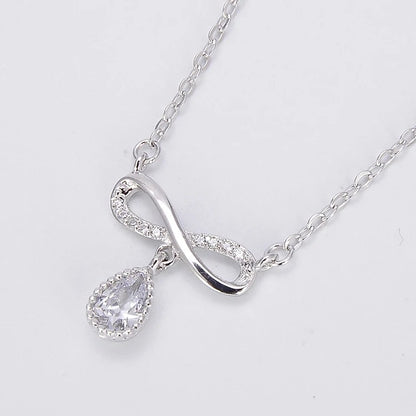 925 Silver Infinity Drop Necklace