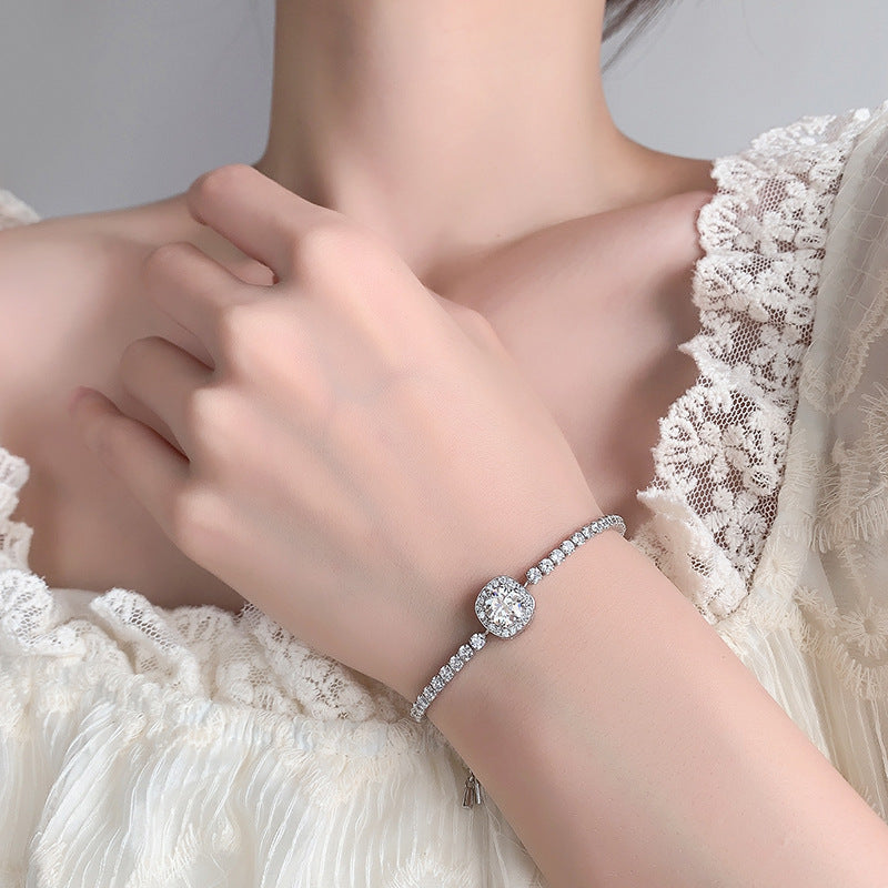 Silver Eirian Moissanite Diamond Bracelet