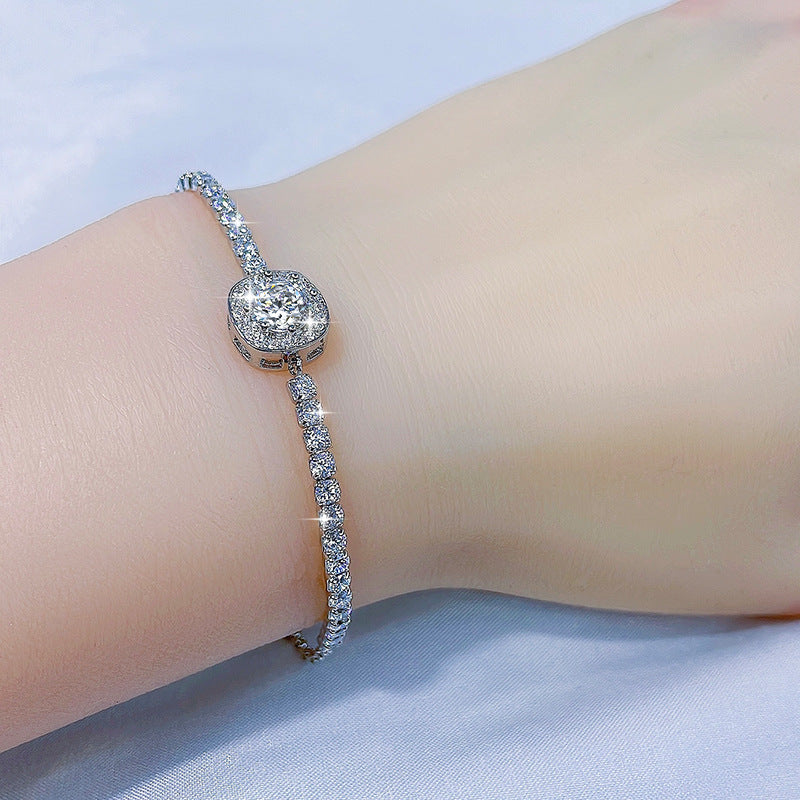 Silver Eirian Moissanite Diamond Bracelet