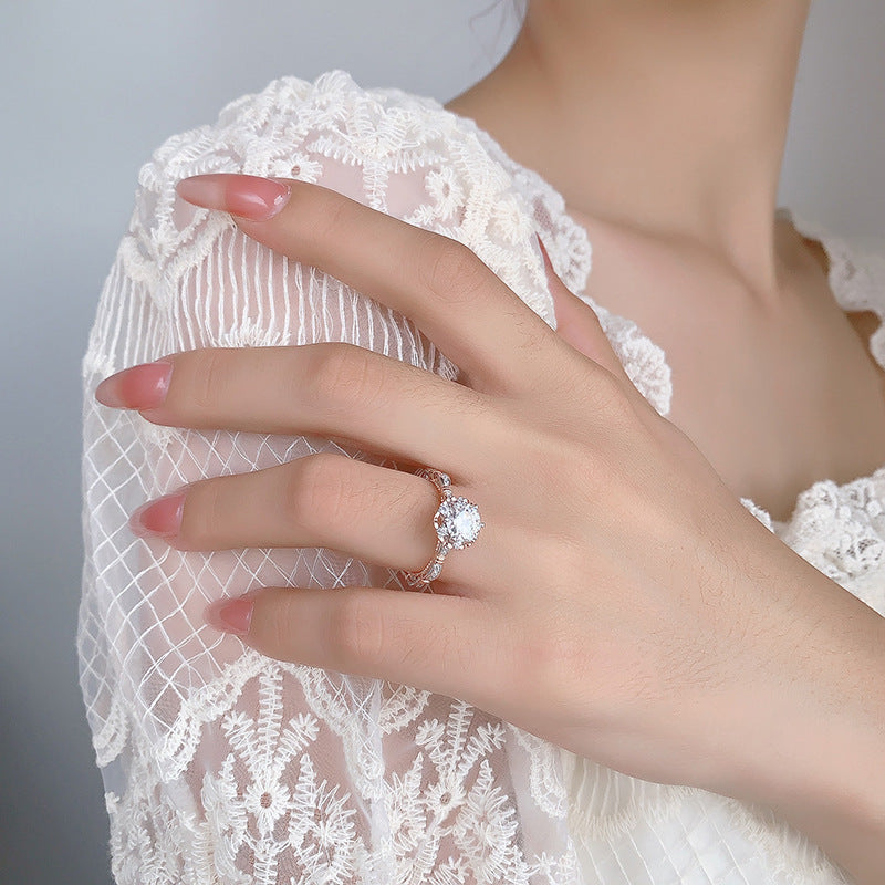 925 Silver Nimora Moissanite Diamond Ring