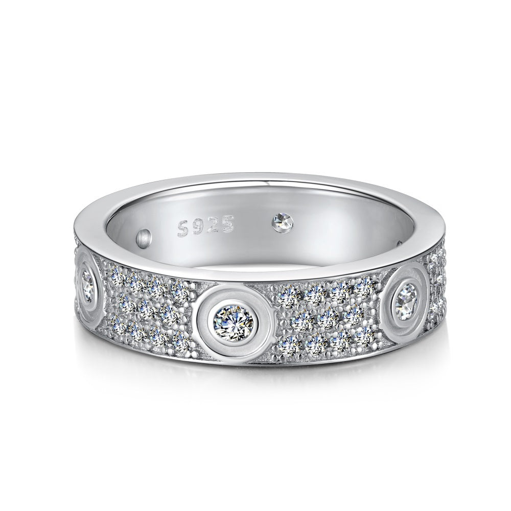 925 Silver Solvane Moissanite Diamond Ring