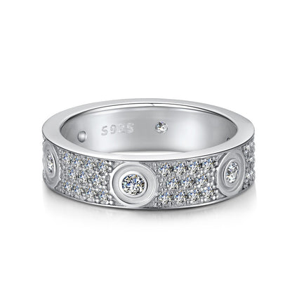 925 Silver Solvane Moissanite Diamond Ring