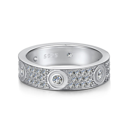 925 Silver Solvane Moissanite Diamond Ring