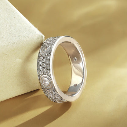 925 Silver Solvane Moissanite Diamond Ring