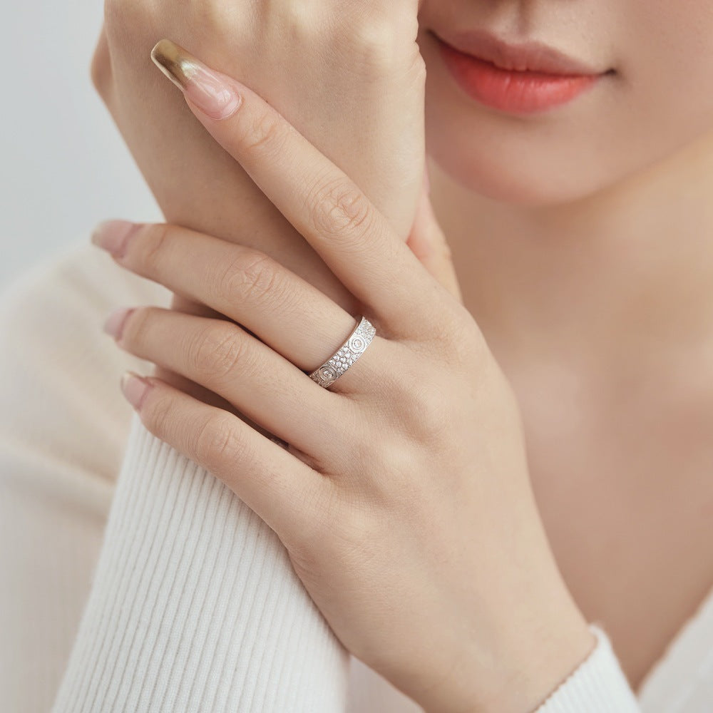 925 Silver Solvane Moissanite Diamond Ring