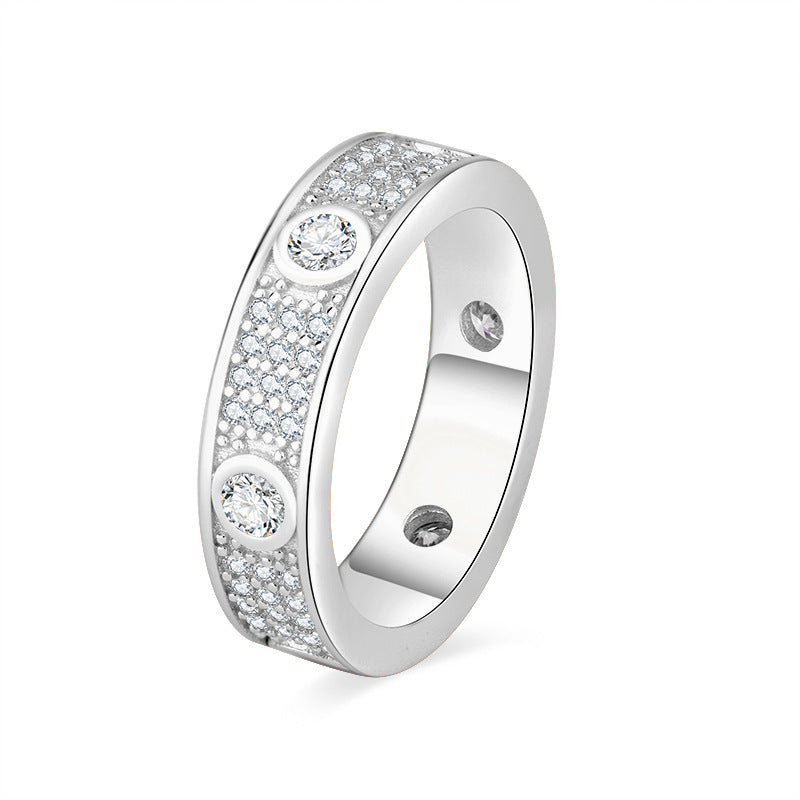 925 Silver Solvane Moissanite Diamond Ring
