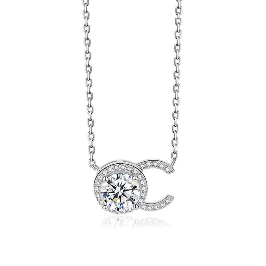 925 Affinity Silver Moissanite Diamond Necklace